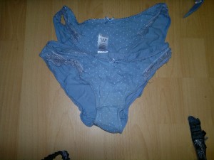 Blau gepuntetes Unterwäschen set, slip