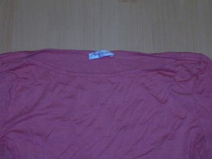 Rosa Orsay Shirt schild