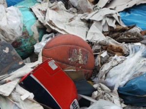 Ein schöner klassischer Basketball. Irgendwie traurig.