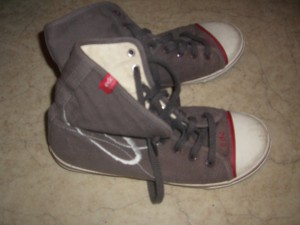 fake chucks aus einem Strassenmülleimer