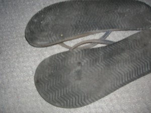 abgelatschte Flip Flops