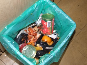 Throw out empty cans, rotten lettuce and other remains.