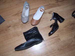 silberne ballerinas