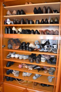 Jil Sander Ballerinas auf der rechten Seite etwas unterhalb der Mitte warten die Jil Sander Schuhe auf ihren Einsatz.