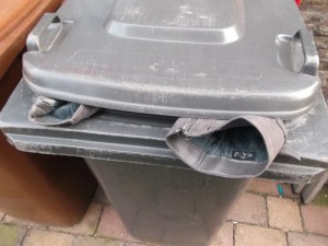 Müll0813 082.jpg (236.45 KiB) 6233 mal betrachtet Ein Winidstoß ließ den Mülltonnendeckel zufallen. Aus und vorbei mit der Stiefelherrlichkeit.