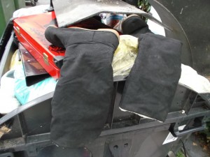Duftende weichgelatschte Winterstiefel.