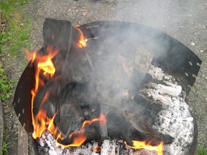 et voila !!, les westerns auront vécu le temps d un grill!!, il ne resteras plus que les armature métallique dans la cendre !!