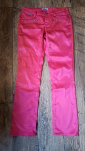 Pinke Satinhose