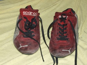 05.06.2009 (a few hours later):<br />The shoes served me well during first training. They fitted perfectly. Of course after training they were dusty of chalk. In my city, the climbing wall is covered with material which is like a sandpaper, so it rubbed my shoes.